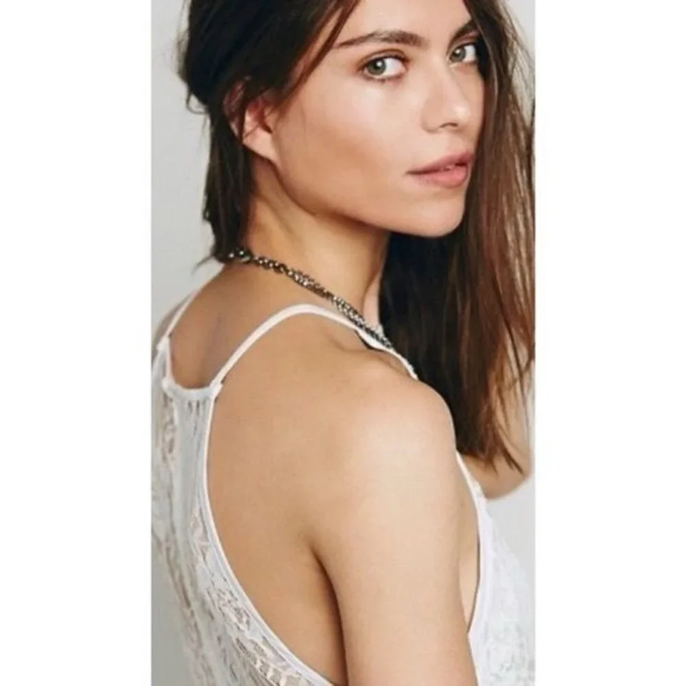 NWT Free People White Lace A-Line Mini Dress | Romantic Grunge Fairy Coquette 8 - Picture 9 of 13